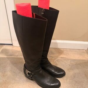 Via Spiga Leather Knee-High Riding Boots